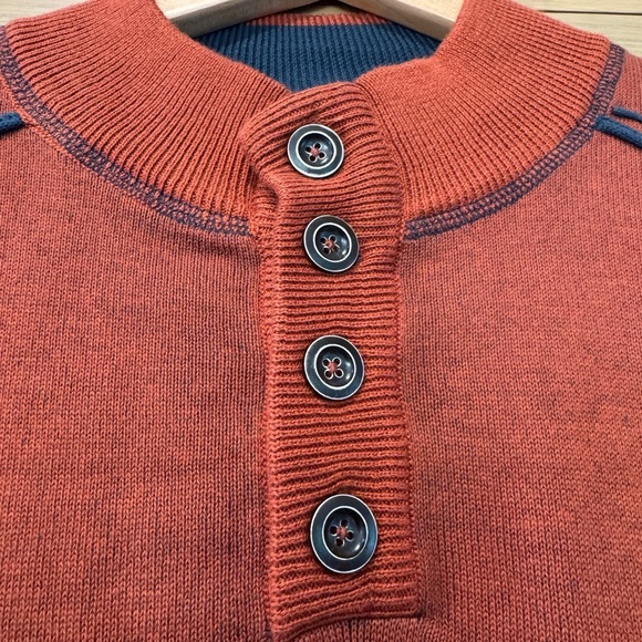 NWT Ecoths Fair Trade Organic Men's Maddox Sweater Mockneck Arabian Spice / xlg - Picture 2 of 11